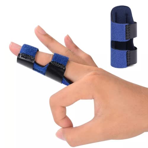 Ferula Dedos Mano, Dedo Meñique o Indice - Protector Dedo Martillo Para Dedo en Gatillo (Azul)