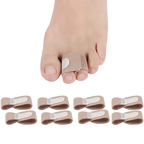 Hammer or Broken Toe Separator Bandages, 8 Enderezadores de Pie para Dedo en Martillo, Toe Alignment in Case of Fracture, Férulas de Dedo, Vendajes Acolchados