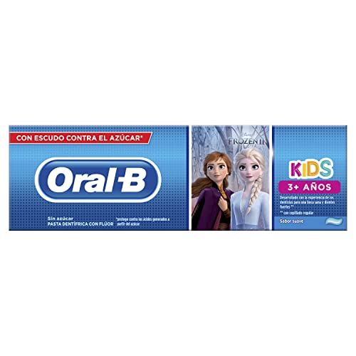 Oral-B Kids Disney Pasta Dentífrica, 3+ Años, 75 ml, 1 unidad, Modelos surtidos (Frozen/Cars)
