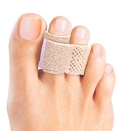 Welnove - 6 enderezadores de pie para dedo en martillo, férulas de dedo, vendajes acolchados, para corregir dedos de los pies con fracturas, torcidos y superpuestos