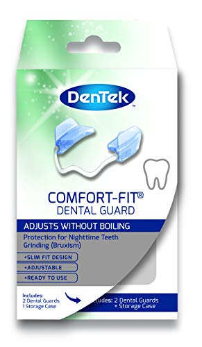 DenTek Protectores dentales de ajuste cómodo para ayudar a prevenir el molido y el apriete de los dientes nocturnos conocido como bruxismo (paquete de 2)