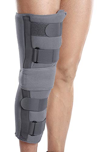 Wonder Care Rodillera inmovilizador para soporte de rodilla para lesiones dislocadas, ligamento (48,2 cm de largo) (M: 43,7 cm a 49,8 cm)