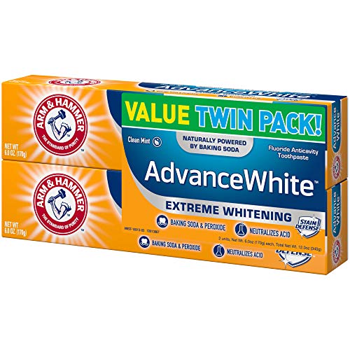 Arm & Hammer Advance White Extreme Whitening Baking Soda & Peroxide pasta dental, 6 oz (Pack of 2)